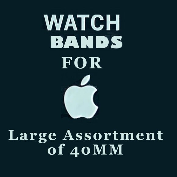 12 Watch Bands For Apple Watches 40MM Rubber, Metal, Leather, Stretchy M-L - Picture 1 of 11